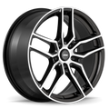 Konig - Intension - Black - Gloss Black / Machine Face - 18" x 8", 45 Offset, 5x108 (Bolt Pattern), 73.1mm HUB