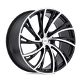 Redbourne Wheels - NOBLE - Black - MATTE BLACK WITH MATTE MACHINED FACE - 22" x 10", 37 Offset, 5x120 (Bolt Pattern), 72.6mm HUB