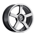 Motegi - MR116 FS5 - Silver - DARK SILVER MACHINED FLANGE - 17" x 7", 40 Offset, 5x105, 114.3 (Bolt Pattern), 72.6mm HUB