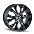 Mazzi - HUSTLER - Black - GLOSS BLACK/MACHINED FACE - 22" x 9.5", 30 Offset, 6x135, 139.7 (Bolt Pattern), 106mm HUB