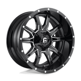 Fuel - D627 VANDAL - Black - GLOSS BLACK MILLED - 20" x 9", 19 Offset, 6x135, 139.7 (Bolt Pattern), 106.1mm HUB