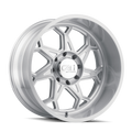 Cali Off-Road - SEVENFOLD - Silver - BRUSHED & CLEAR COATED - 20" x 9", 0 Offset, 8x165.1 (Bolt Pattern), 130.8mm HUB