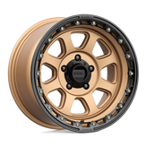 KMC Wheels - KM548 CHASE - Bronze - MATTE BRONZE WITH BLACK LIP - 20" x 9", 0 Offset, 8x180 (Bolt Pattern), 124.2mm HUB
