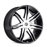Kraze Wheels - EPIC - Black - BLACK/MACHINED - 24" x 9.5", 30 Offset, 6x135, 139.7 (Bolt Pattern), 100.3mm HUB