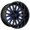 Fuel - D645 STROKE - Black - GLOSS BLACK BLUE TINTED CLEAR - 18" x 9", 2 Offset, 8x180 (Bolt Pattern), 124.2mm HUB