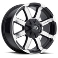 Vision Wheel Off-Road - 413 VALOR - Black - Gloss Black Machined Face - 17" x 8.5", 18 Offset, 8x180 (Bolt Pattern), 124.2mm HUB