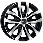 Mak Wheels - LOAD 5 - Black - ICE BLACK - 16" x 6.5", 47 Offset, 5x118 (Bolt Pattern), 71.1mm HUB