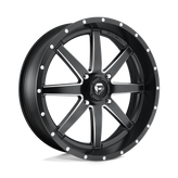 Fuel UTV - D538 MAVERICK - Black - MATTE BLACK MILLED - 22" x 7", 13 Offset, 4x137 (Bolt Pattern), 110.1mm HUB