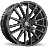 Replika - R233 - Gunmetal - Gloss Gunmetal - 21" x 9.5", 37 Offset, 5x112 (Bolt Pattern), 66.6mm HUB