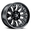 Vision Wheel Off-Road - 362 ARMOR - Black - Gloss Black Milled Spoke with Black Bolt Inserts - 18" x 9", -12 Offset, 8x170 (Bolt Pattern), 125.2mm HUB