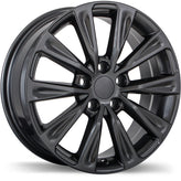 Replika - R223 - Gunmetal - Gloss Gunmetal - 17" x 7", 39 Offset, 5x114.3 (Bolt Pattern), 60.1mm HUB