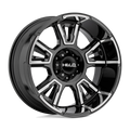 Helo - HE914 - Black - Gloss Black Machined - 20" x 10", -18 Offset, 8x165.1 (Bolt Pattern), 125.1mm HUB