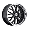 TSW Wheels - TREMBLANT - Black - Gloss Black with Mirror Cut Lip - 18" x 9.5", 35 Offset, 5x112 (Bolt Pattern), 72.1mm HUB