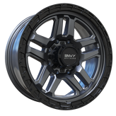 Envy Wheels - FFT-9 - Black - LIQUID METAL / GLOSS BLACK BEADLOCK - 20" x 9", -12 Offset, 8x180 (Bolt Pattern), 124.2mm HUB