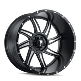 American Truxx - VORTEX - Black - BLACK/MILLED - 20" x 10", -24 Offset, 5x139.7 (Bolt Pattern), 87.1mm HUB