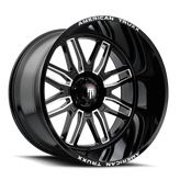 American Truxx - RESTLESS - Black - BLACK MILLED - 20" x 10", -25 Offset, 6x135 (Bolt Pattern), 87.1mm HUB