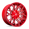 Fuel - D771 TWITCH - CANDY RED MILLED - 22" x 10", -18 Offset, 8x165.1 (Bolt Pattern), 125.1mm HUB