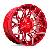 Fuel - D771 TWITCH - CANDY RED MILLED - 22" x 10", -18 Offset, 8x165.1 (Bolt Pattern), 125.1mm HUB