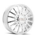 Cali Off-Road - SUMMIT DUALLY - Chrome - POLISHED/MILLED SPOKES - 20" x 8.25", 115 Offset, 8x210 (Bolt Pattern), 154.2mm HUB