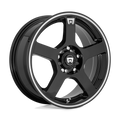 Motegi - MR116 FS5 - Black - GLOSS BLACK MACHINED FLANGE - 18" x 8", 45 Offset, 5x105, 114.3 (Bolt Pattern), 72.6mm HUB