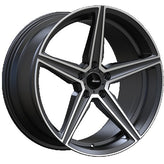 Advanti - Cammino - Grey - Matte Grey Machine Face - 19" x 9.5", 35 Offset, 5x120 (Bolt Pattern), 74.1mm HUB