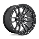 Fuel - D680 REBEL - Gunmetal - MATTE GUN METAL BLACK BEAD RING - 20" x 10", -18 Offset, 6x135 (Bolt Pattern), 87.1mm HUB