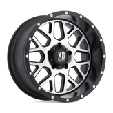 XD Series - XD820 GRENADE - Black - SATIN BLACK MACHINED FACE - 20" x 9", 0 Offset, 8x165.1 (Bolt Pattern), 125.1mm HUB