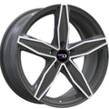 Euro Design - Berlin - Gunmetal - Gunmetal Polished - 18" x 8", 35 Offset, 5x112 (Bolt Pattern), 66.5mm HUB