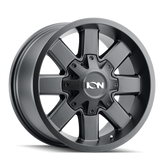 Ion Alloy - 141 - Black - SATIN BLACK - 20" x 9", 18 Offset, 8x180 (Bolt Pattern), 124.1mm HUB