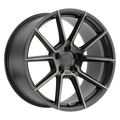 TSW Wheels - CHRONO - Gunmetal - MATTE BLACK W/ MACHINE FACE & DARK TINT - 19" x 9.5", 39 Offset, 5x120 (Bolt Pattern), 76.1mm HUB