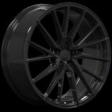 Ruffino Wheels - Central - Black - Gloss Black - 22" x 9", 40 Offset, 5x108 (Bolt pattern), 63.4mm HUB - RUF672202