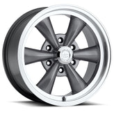 Vision Wheel American Muscle - 141 LEGEND 6 - Gunmetal - Gunmetal Machined Lip - 17" x 8", 0 Offset, 6x139.7 (Bolt Pattern), 78.1mm HUB