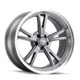 Ridler - 606 - Grey - GREY WITH MILLED SPOKES & DIAMOND LIP - 18" x 8", 0 Offset, 5x127 (Bolt Pattern), 83.8mm HUB