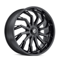 Kraze Wheels - SCRILLA - Black - BLACK/MILLED - 26" x 10", 18 Offset, 5x115, 120 (Bolt Pattern), 74.1mm HUB