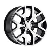 OE Creations - PR169 - Black - GLOSS BLACK WITH MACHINED SPOKES - 24" x 10", 31 Offset, 6x139.7 (Bolt Pattern), 78.1mm HUB