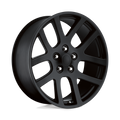 OE Creations - PR107 - Black - SEMI GLOSS BLACK - 22" x 9", 18 Offset, 5x115 (Bolt Pattern), 71.5mm HUB