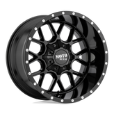 Moto Metal - MO986 SIEGE - Black - Gloss Black - 22" x 10", 12 Offset, 8x170 (Bolt Pattern), 125.1mm HUB