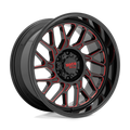 Moto Metal - MO805 - Black - GLOSS BLACK MILLED WITH RED TINT - 20" x 10", -18 Offset, 8x170 (Bolt Pattern), 125.1mm HUB