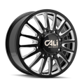 Cali Off-Road - SUMMIT DUALLY - Black - GLOSS BLACK/MILLED - 20" x 8.25", 115 Offset, 8x200 (Bolt Pattern), 142mm HUB