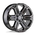 Black Rhino - WANAKA - Gunmetal - MATTE GUNMETAL WITH BRUSHED FACE & GUNMETAL TINT - 18" x 9", 12 Offset, 6x139.7 (Bolt Pattern), 112.1mm HUB