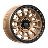 KMC Wheels - KM547 CARNAGE - Bronze - MATTE BRONZE WITH BLACK LIP - 16" x 8", 0 Offset, 6x139.7 (Bolt Pattern), 106.1mm HUB