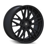 Touren - TR93 - Black - SATIN BLACK/BLACK RIVET - 18" x 8", 35 Offset, 5x114.3 (Bolt Pattern), 72.6mm HUB