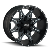 Cali Off-Road - OBNOXIOUS - Black - SATIN BLACK/MILLED SPOKES - 20" x 10", -19 Offset, 8x165.1, 170 (Bolt Pattern), 130.8mm HUB