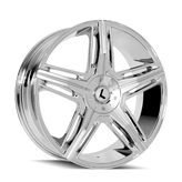 Kraze Wheels - HYPE - Chrome - CHROME - 20" x 8.5", 15 Offset, 5x115, 120 (Bolt Pattern), 74.1mm HUB