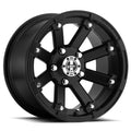 Vision Wheel ATV - 393 LOCKOUT - Black - Matte Black - 14" x 7", 2_5 Offset, 5x114.3 (Bolt Pattern), 79.4mm HUB