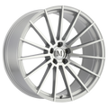 Mandrus - STIRLING - Gunmetal - SILVER W/ MIRROR CUT FACE - 20" x 10", 4 Offset, 5x112 (Bolt Pattern), 66.56mm HUB