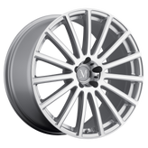 Mandrus - ROTEC - Gunmetal - SILVER W/ MIRROR CUT FACE - 19" x 9.5", 53 Offset, 5x112 (Bolt Pattern), 66.56mm HUB