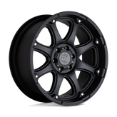 Black Rhino - GLAMIS - Black - MATTE BLACK - 18" x 9", -12 Offset, 5x127 (Bolt Pattern), 78.1mm HUB