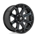 Fuel - D704 SIEGE - Black - GLOSS MACHINED DOUBLE DARK TINT - 20" x 9", 1 Offset, 5x139.7 (Bolt Pattern), 78.1mm HUB