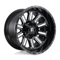 Fuel - D620 HARDLINE - Black - GLOSS BLACK MILLED - 17" x 9", 1 Offset, 8x180 (Bolt Pattern), 124.2mm HUB